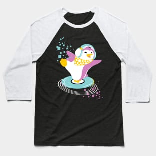 DJ Penguin Baseball T-Shirt